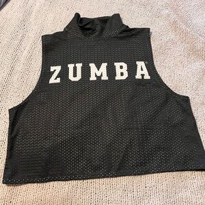 Zumba Fitness Black and White Mesh Tank
